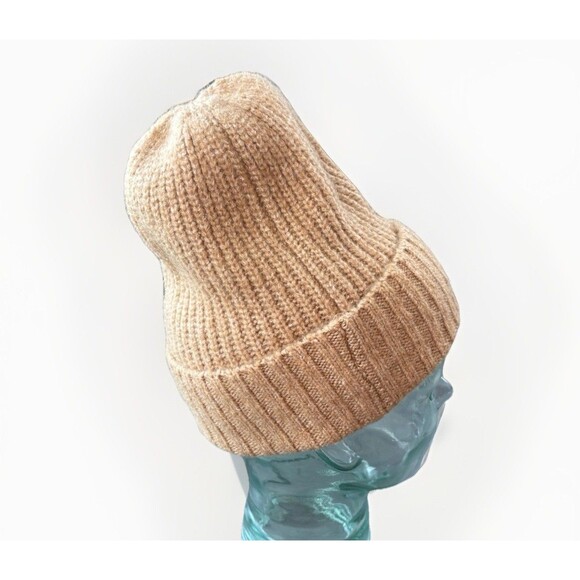 Free People Tan Knit Beanie Winter Hat - Picture 3 of 6